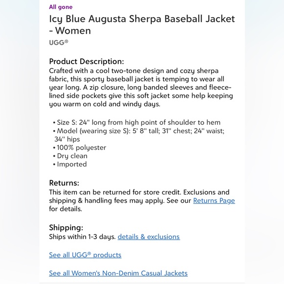 Ugg Sherpa Baseball jacket - Picture 8 of 8